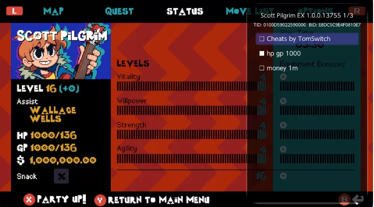 [歪小子斯科特 EX].Scott Pilgrim EX 金手指+1.0.0.13755-switch游戏下载社区